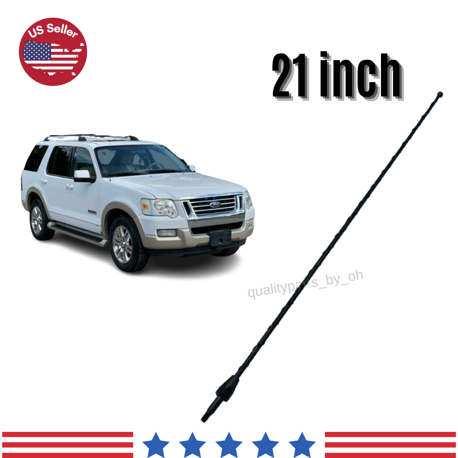 21 Inch Replacement Black Mast Radio Aerial Antenna For Ford Explorer 1999-2010