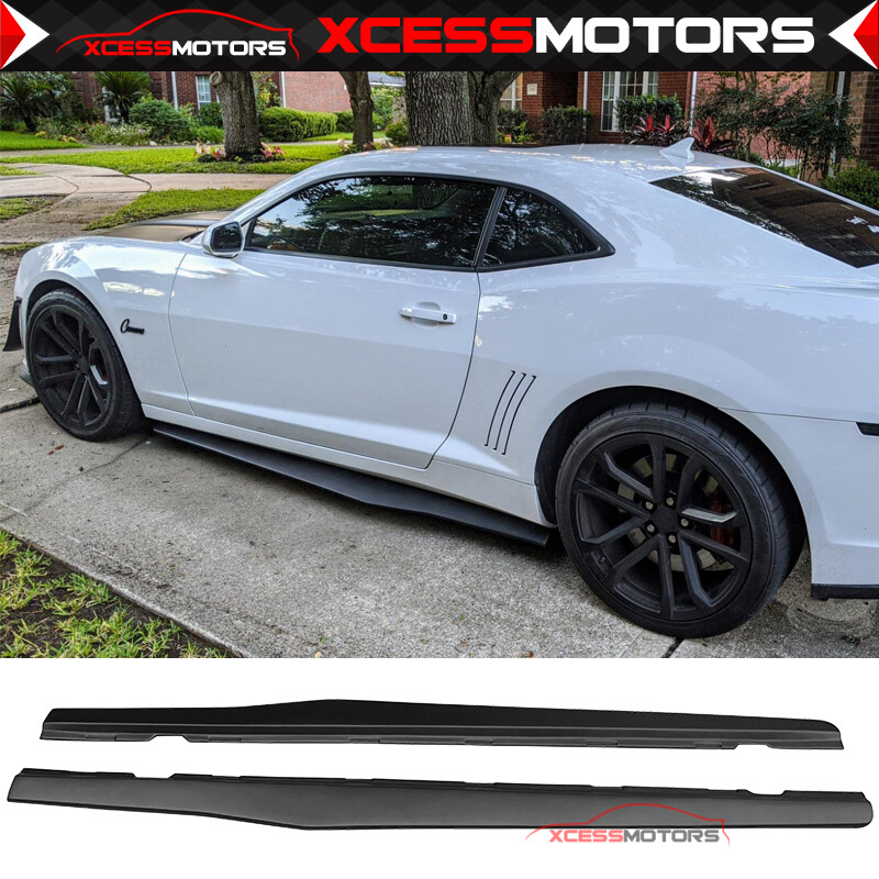 Fits 10-15 Chevrolet Camaro IKON Style 2PC Side Skirts Extension Rocker Panel PP