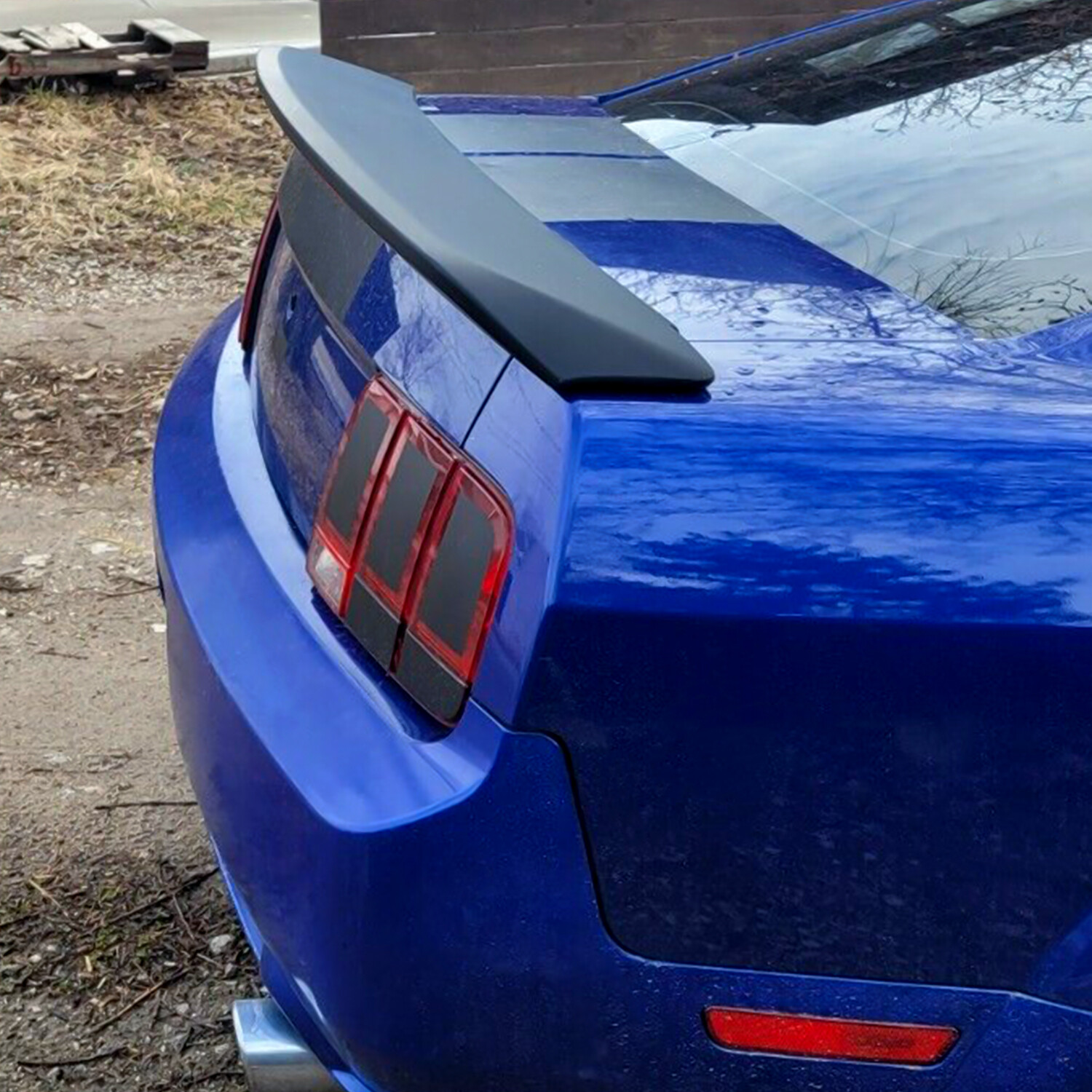 Fits Ford Mustang 2005-2009 GT500 Ducktail Style Rear Trunk Spoiler Wing Black