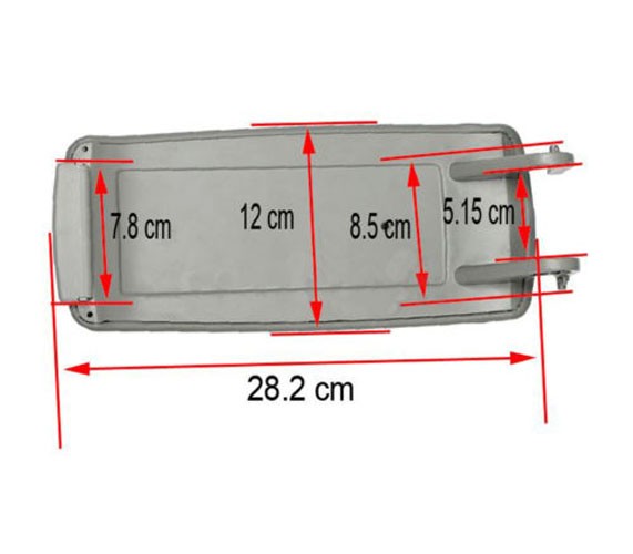PU Leather & ABS Console Center Armrest Lid Fit For Audi A4 S4 A6 2000-08 Gray