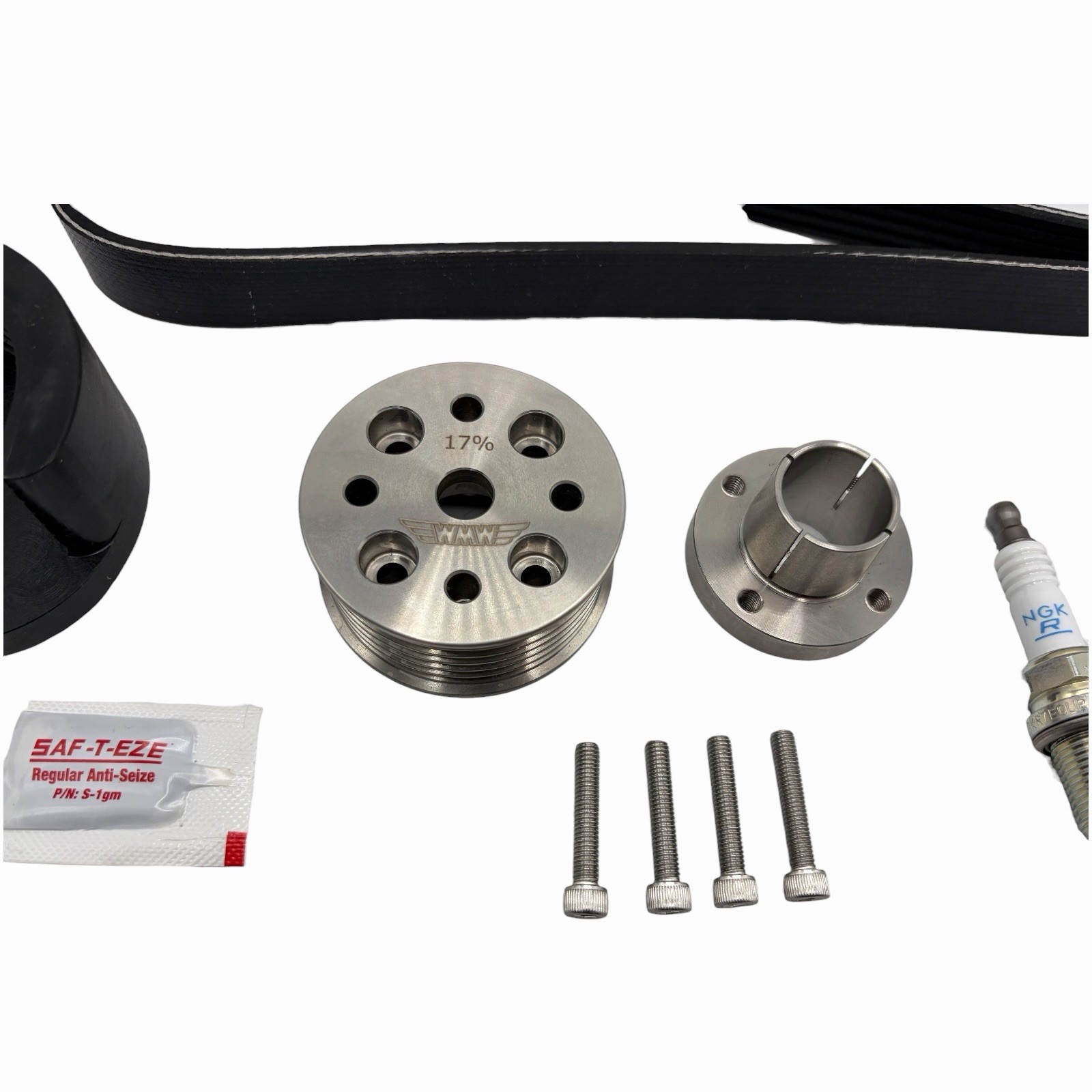 WMW 17% Supercharger Reduction Pulley Kit for R53 2002-06 MINI Cooper S and R52