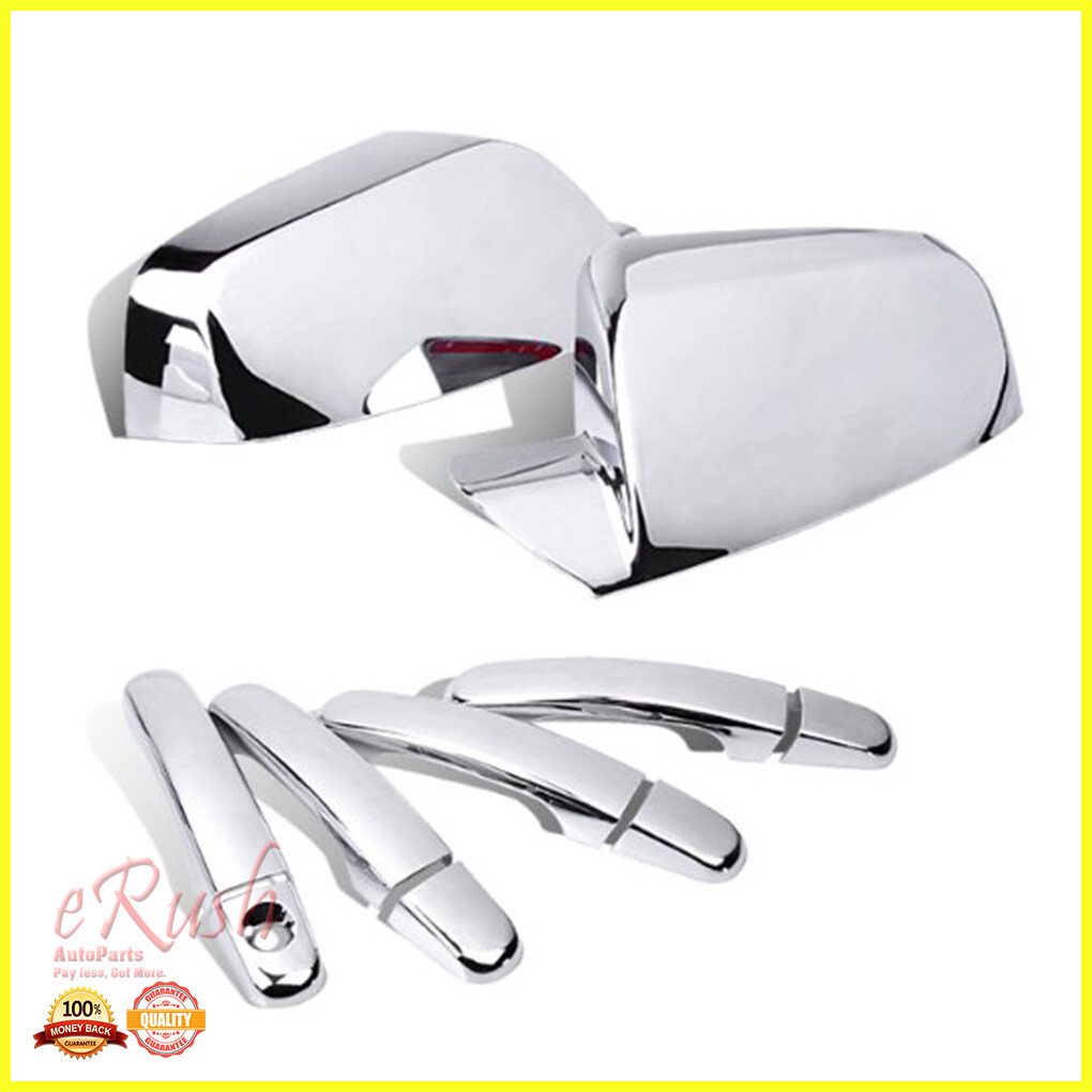 FOR CHEVY EQUINOX GMC TERRAIN CHROME SIDE MIRROR + DOOR HANDLE COVERS COMBO DEAL