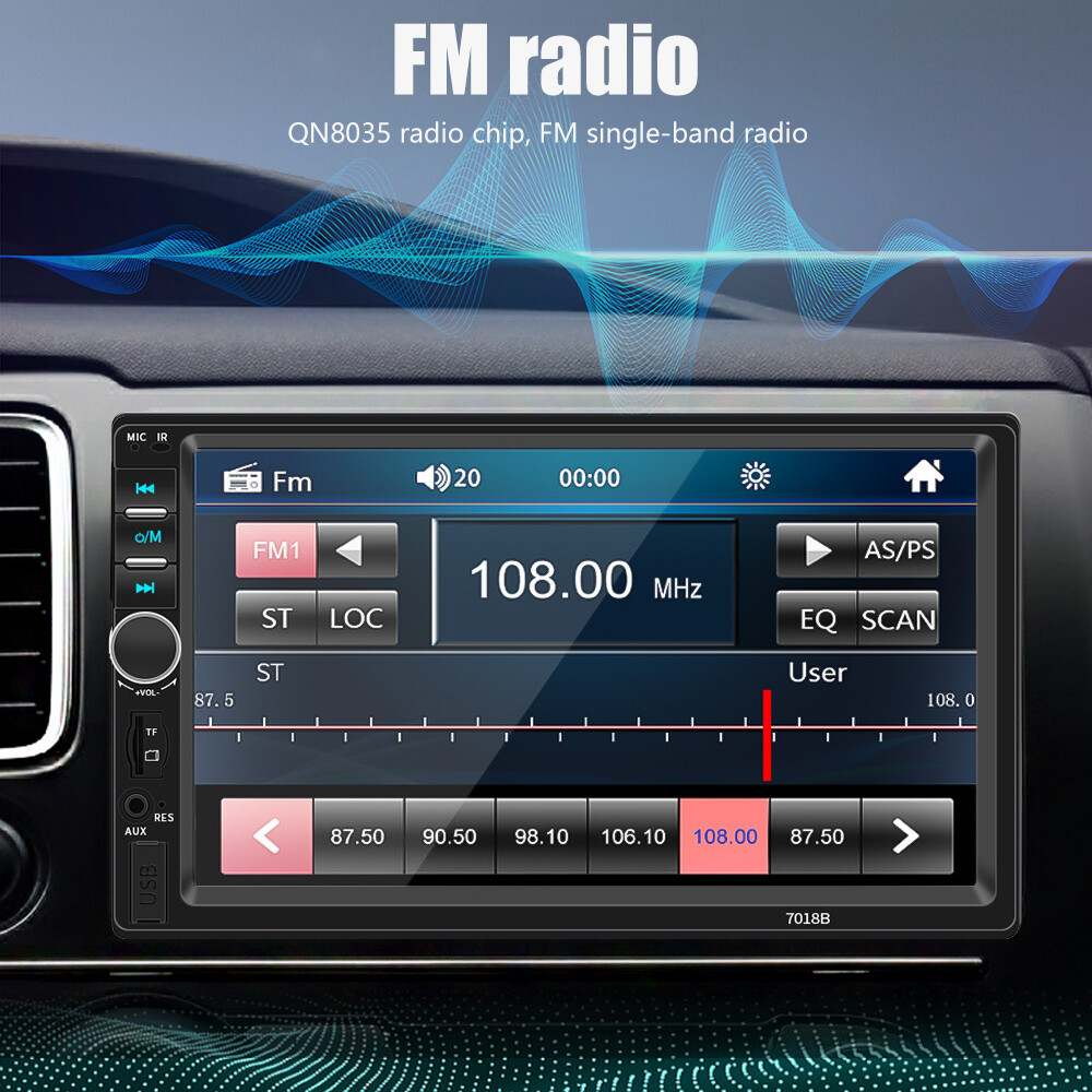 7″ For Apple Carplay Android Car Stereo Radio MP5 Player Double 2DIN Bluetooth