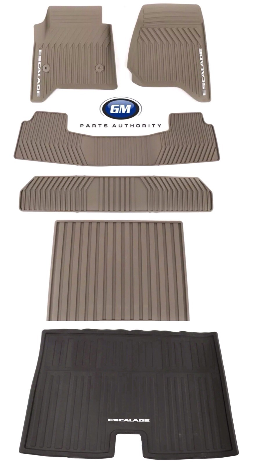 2015-2020 Cadillac Escalade ESV Premium All Weather Mat Package Dune Genuine OEM