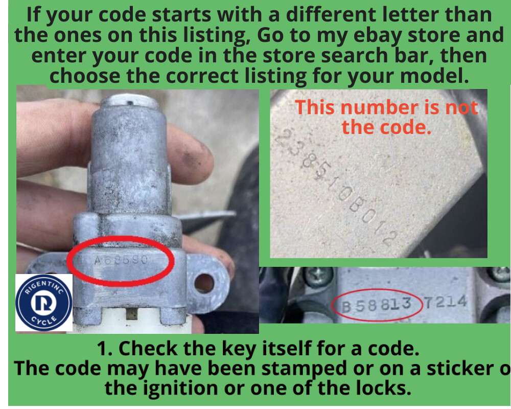 Yamaha Motorcycle ATV Replacement Key Cut to Code F39810-F59597 Metal Head