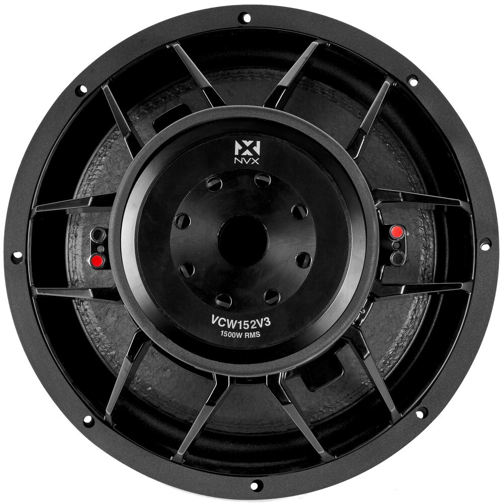 NVX VCW152v3 (VCW152 Version 3) | 3000 Watt Dual 2-ohm 15″ Subwoofer