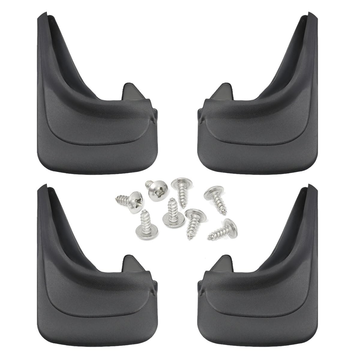 Car Mud Flaps, 12 × 8.5In Flexible & Bendable Splash Guards Set, Vehicle Fron…