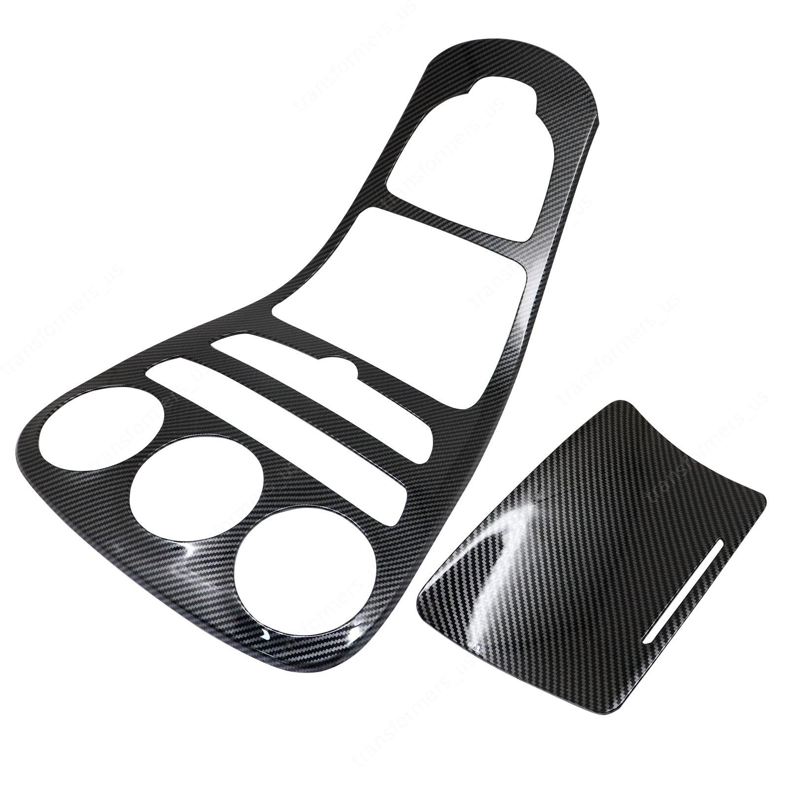 FOR Mercedes C Class W205 Carbon Fiber Style Console Gear Shift Frame Panel Trim