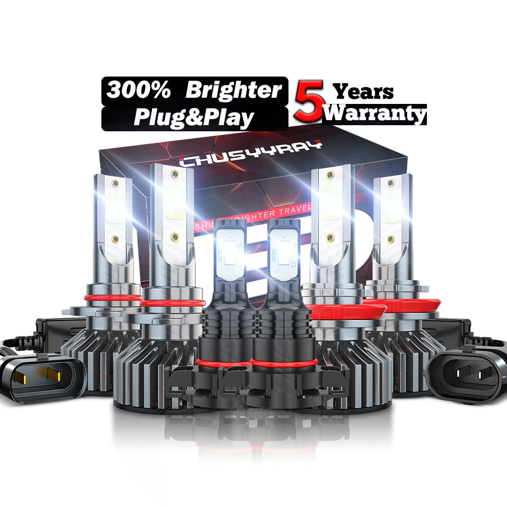 For GMC Yukon 2015 2016 – 6x Combo LED Headlights Hi-Lo & Fog Light Bulbs Kit