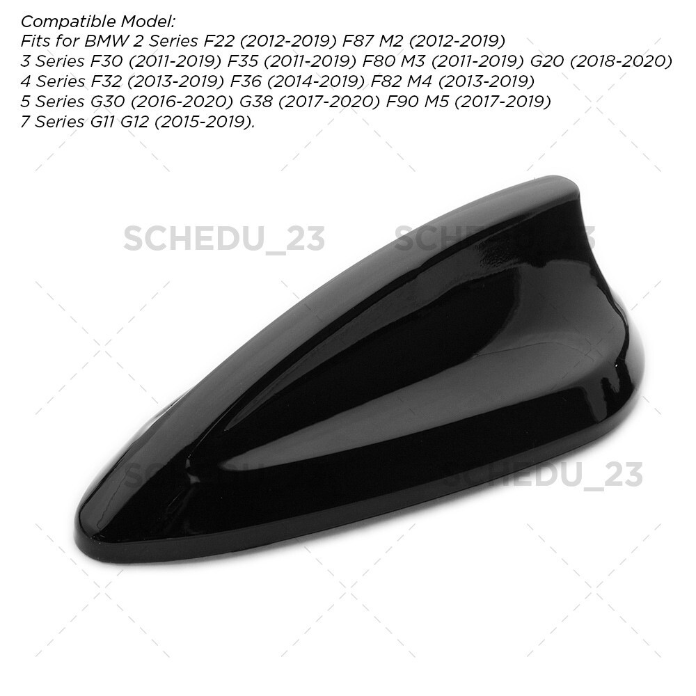 FOR BMW F30 F22 F32 F36 F80 G20 M3 M4 GLOSS BLACK SHARK FIN ANTENNA COVER CAP