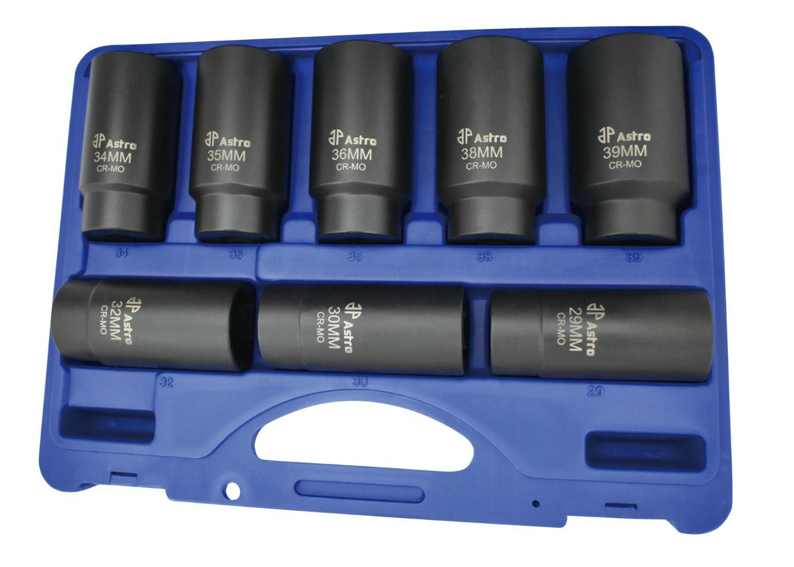 Astro Pneumatic 78866 8pc 1/2″ Drive 6 Point Axle Nut Socket Set