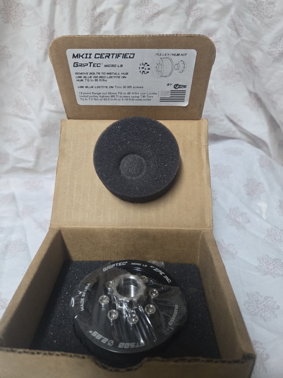 ZPE Griptec 2020+ Gt500 2.85 Pulley And Hub NEW G6285BB3K8