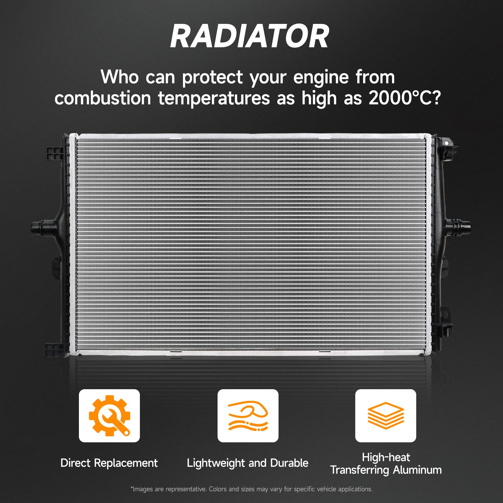 DPI-470 AT Radiator for Mercedes-Benz 190E 1987-1993 2.6 L6 32mm Thick