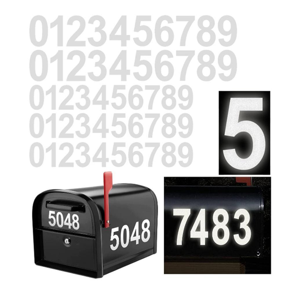 3PCS License Plate Number Reflective Invisible Digital Sticker Nano Film Labels