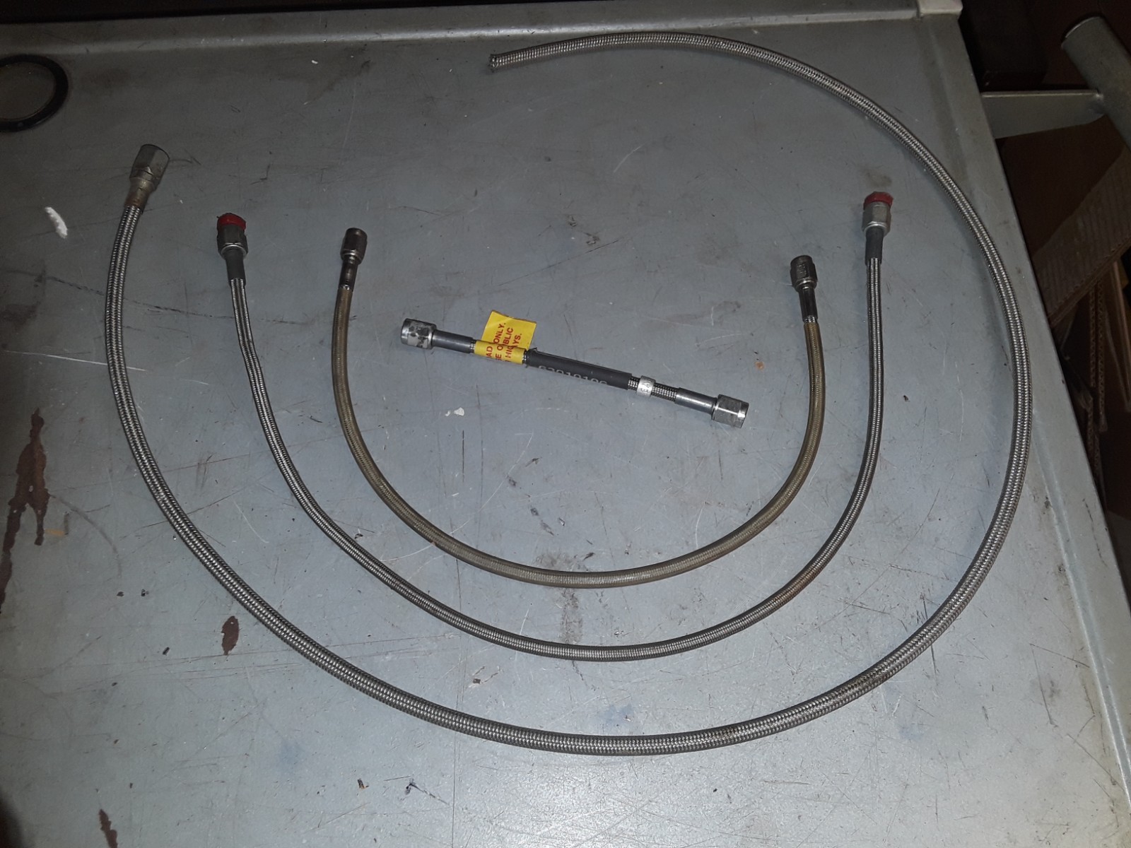 4 sections of braided steel nylon hose AN -4 or -3