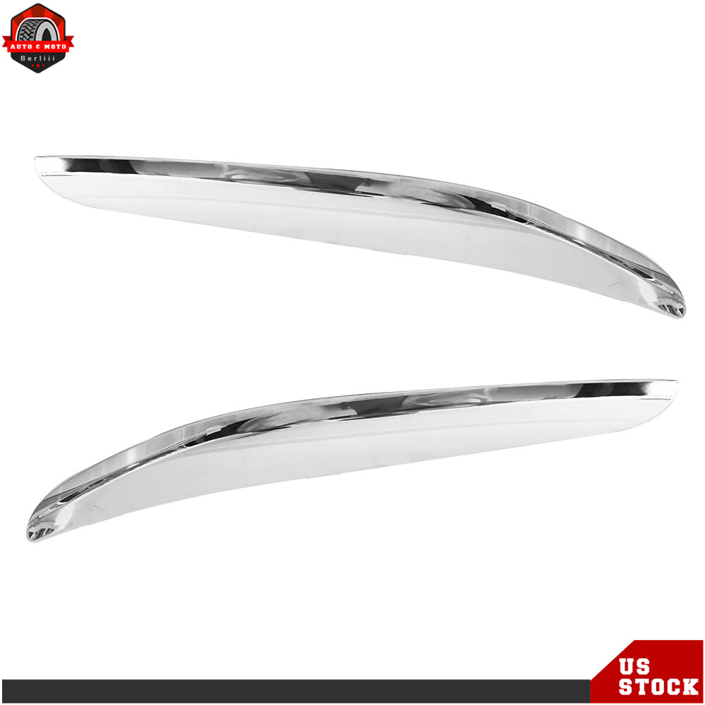 For 2011 2012-2014 Chrysler 300 Front Bumper Molding Chrome Trim Set=LH&RH 2pc