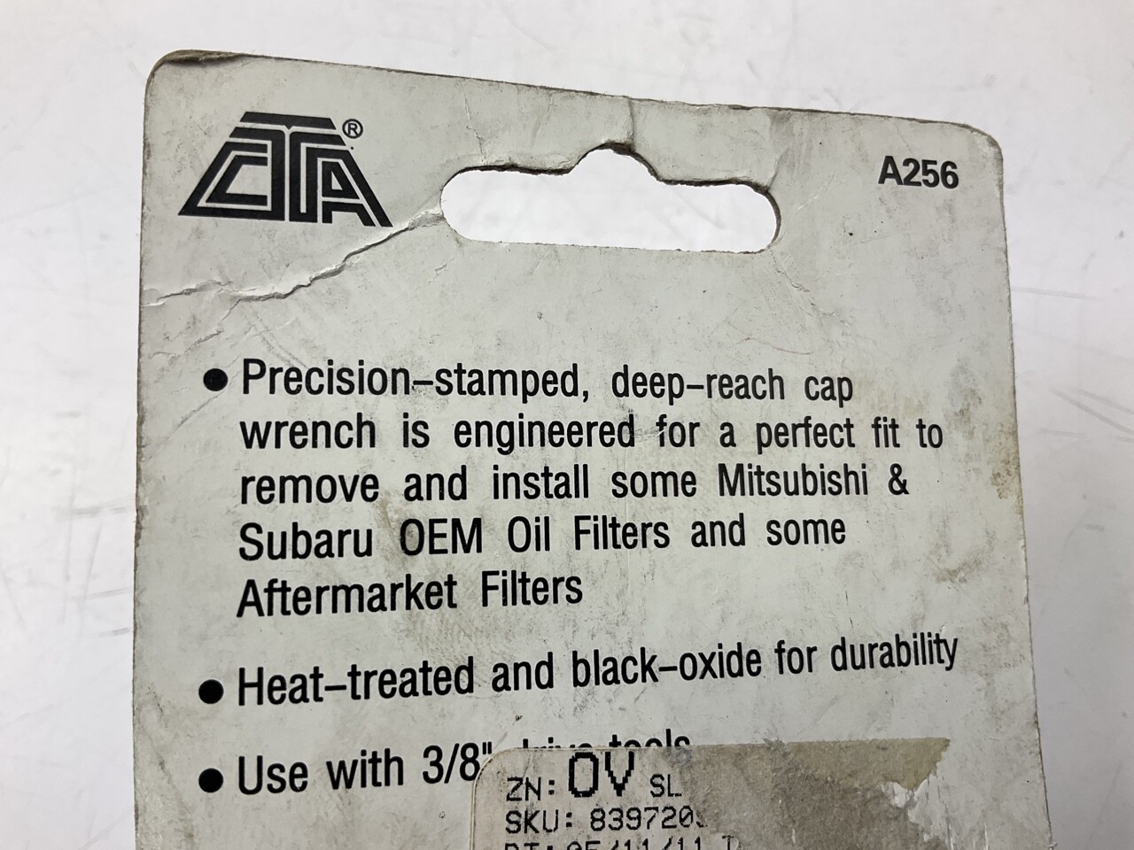 CTA A256 Cap Type Oil Filter Wrench – 68MM X 14 Flute, 3/8″ Drive