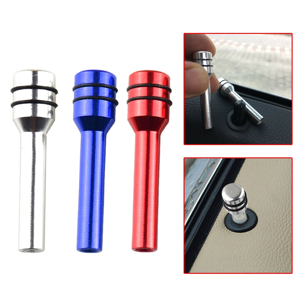 4PCS Alloy Car Interior Door Locking Lock Knob Pull Pins Covers Accessories