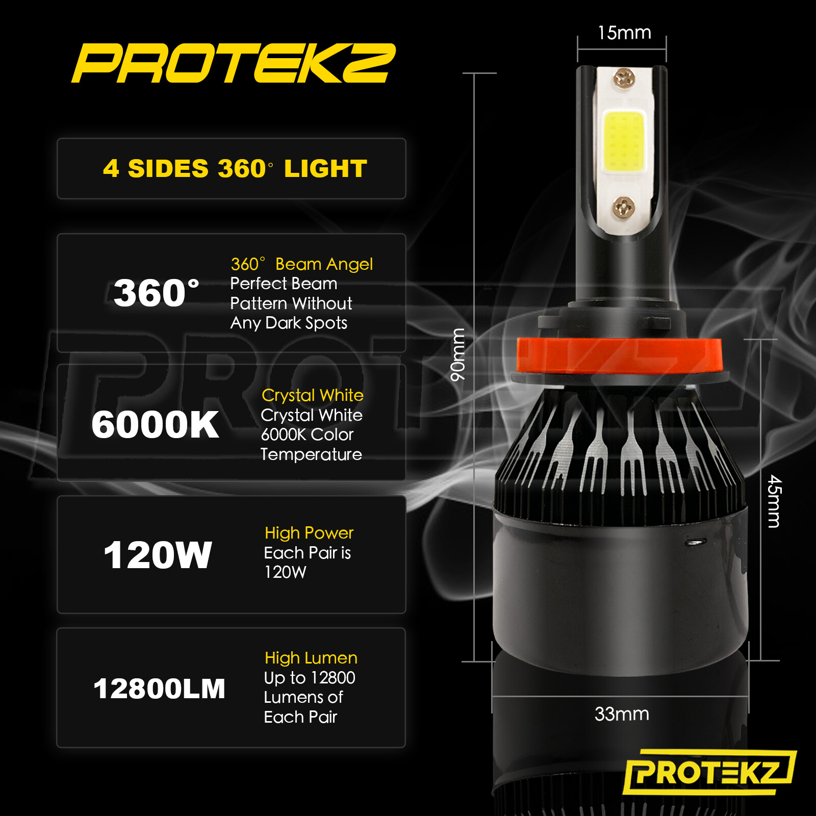 LED Headlight Bulbs CREE 9004 HB1 Lighting & Lamps High&Low 60Days Free Return