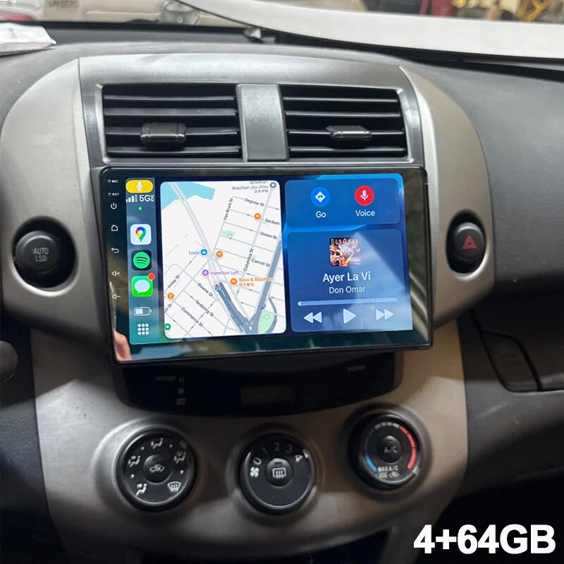 4+64GB Carplay For Toyota RAV4 2007-2012 Car Stereo Radio Android 15 GPS +Camera