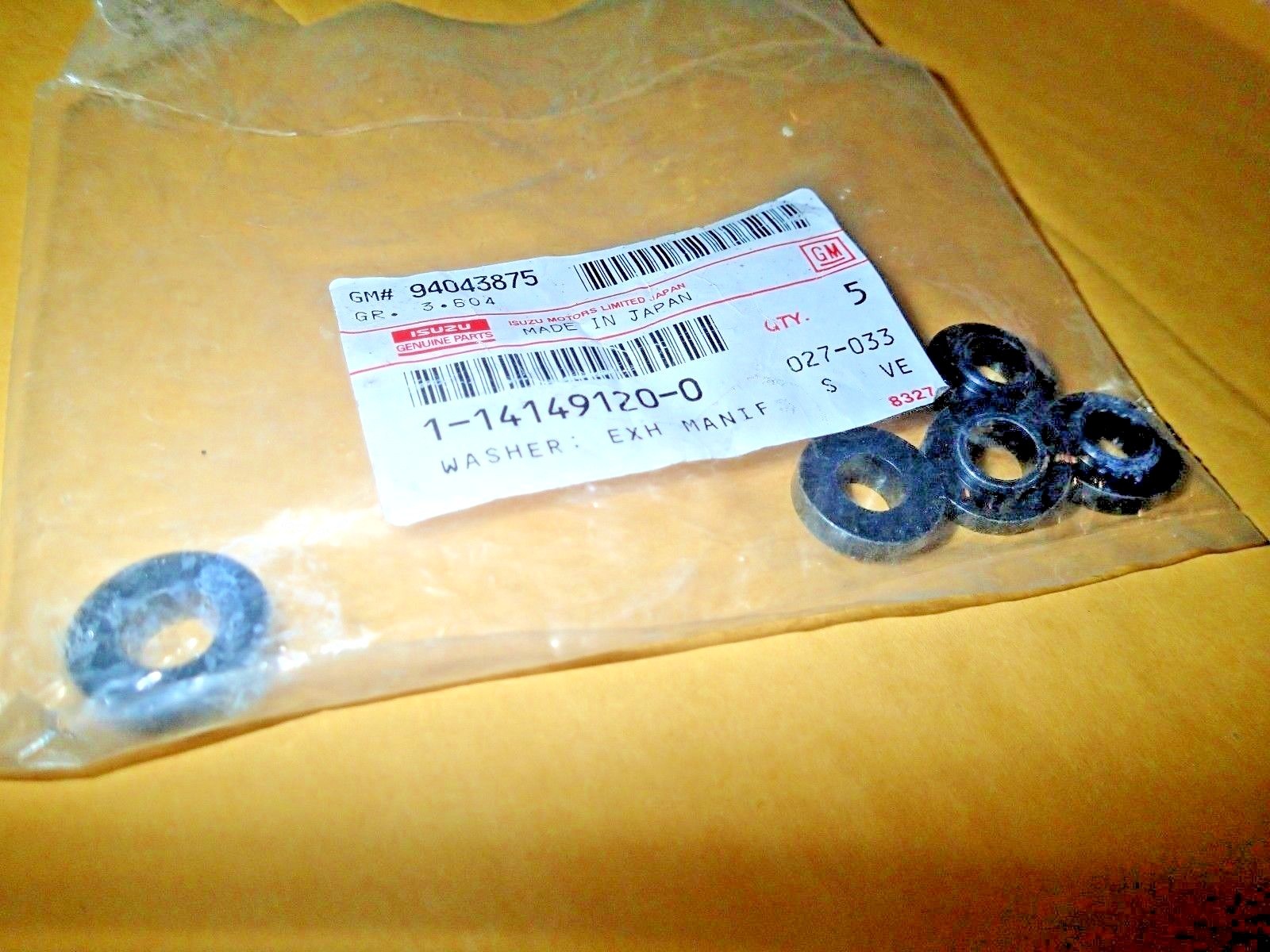 Set of 5 OEM 1991-2004 Isuzu MT111 MT112 Bus Exhaust Manifold Washer Rings