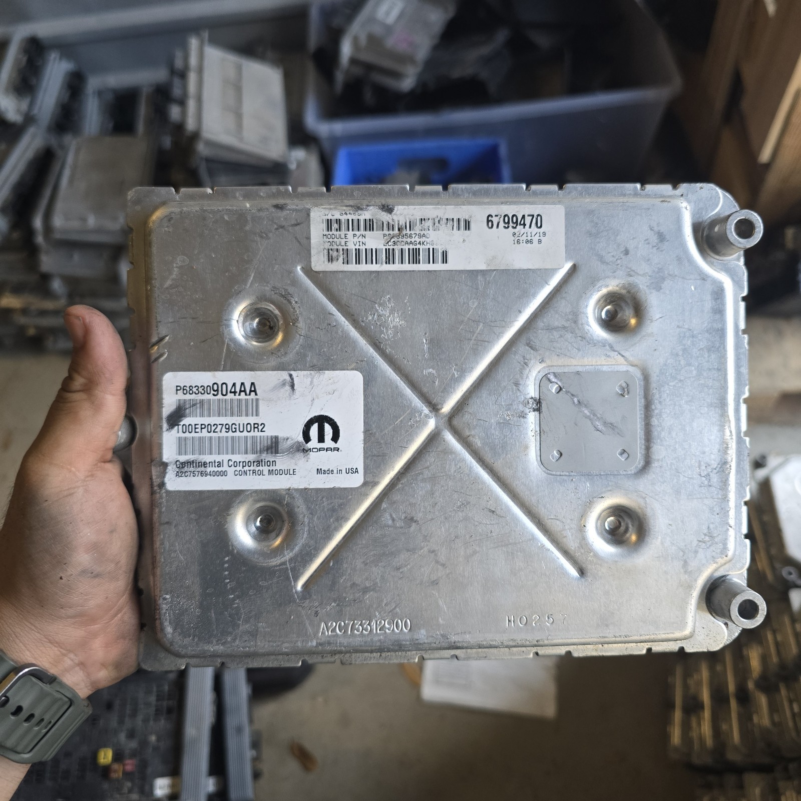 2019 Dodge Charger Engine Control Module ECM 3.6L OEM 68330904AA Used