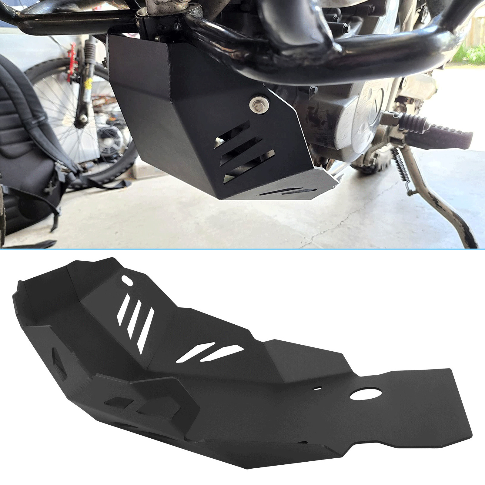 For Kawasaki KLR650 KLR 650 2008-2021 2009 Bash Bottom Skid Plate Engine Guard