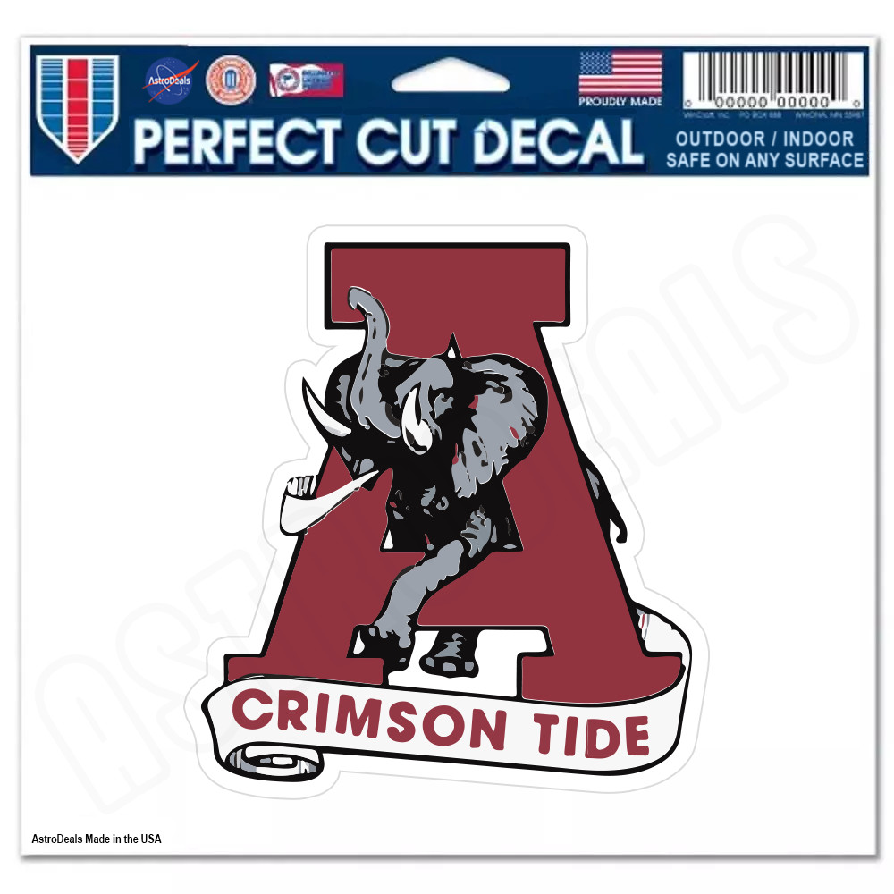 Alabama Crimson Tide Logo NCAA College Vinyl Sticker Decal *Size: 3″-12″*
