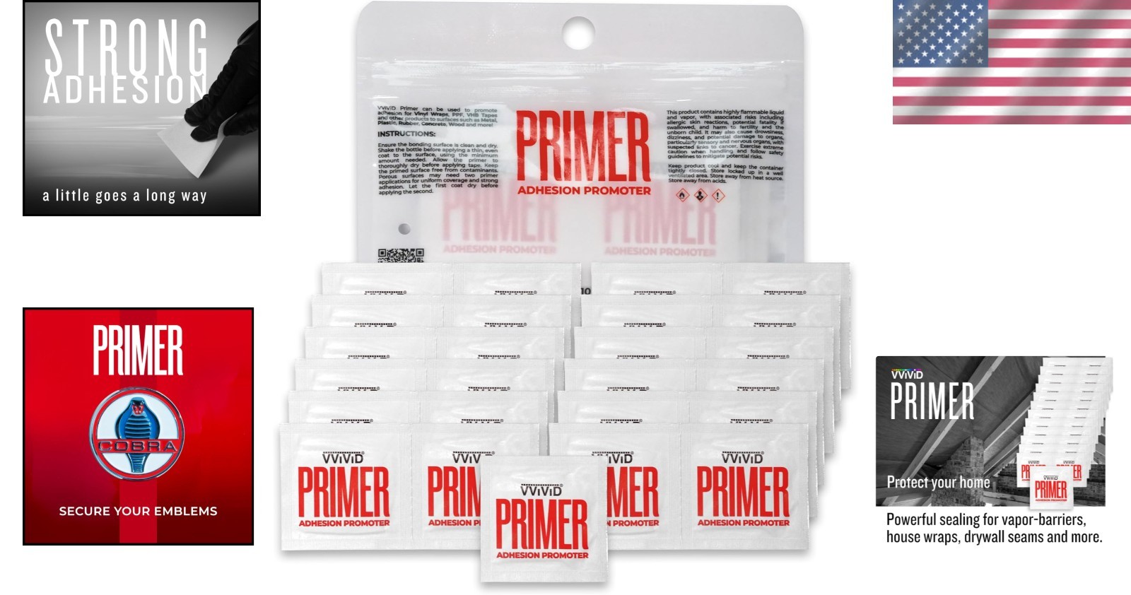 Multi-Surface Adhesive Promoter Wipes – 25 Pack for Quick and Clean Application
