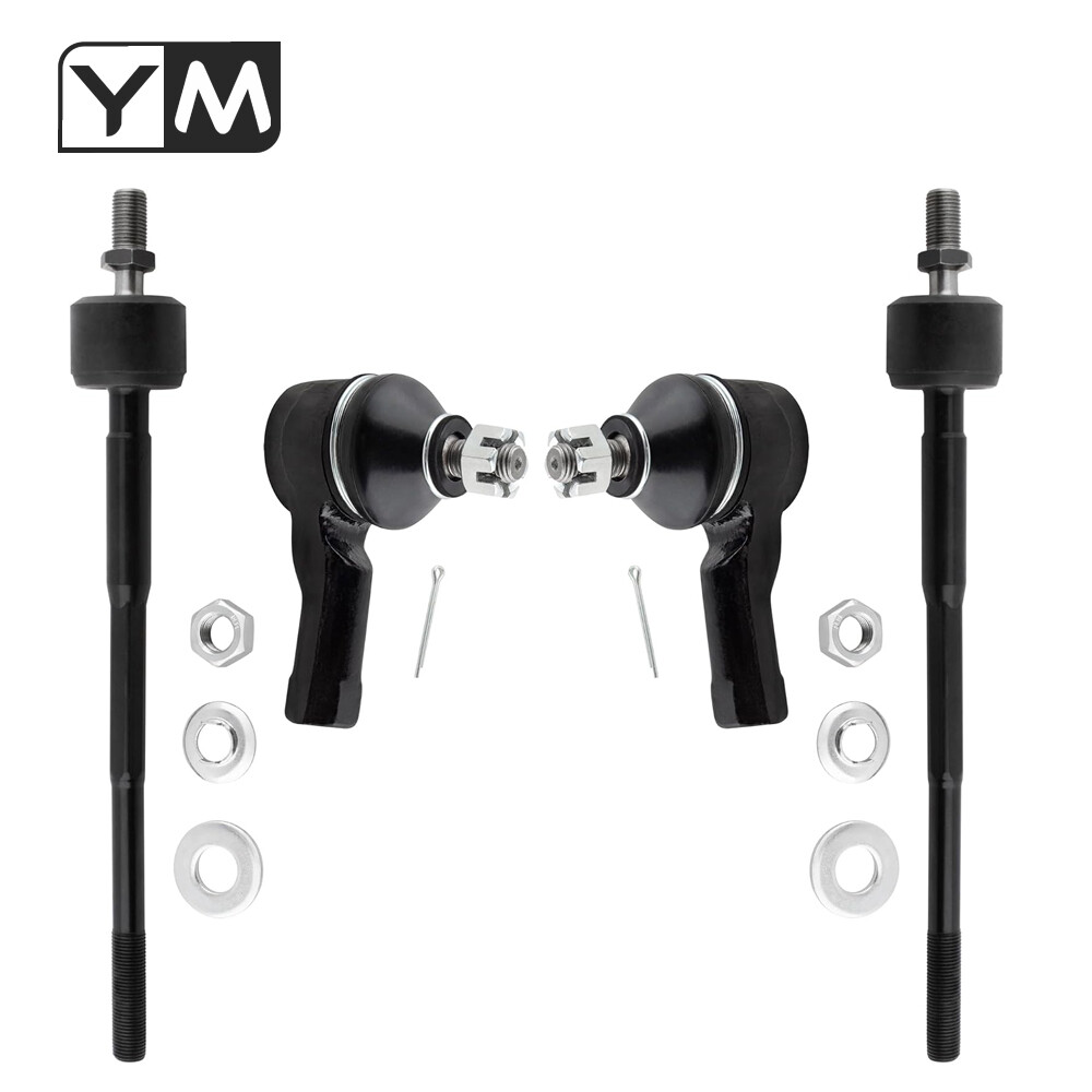 2x Front Inner Tie Rods + 2x Front Outer Tie Rods Fit for Acura Integra