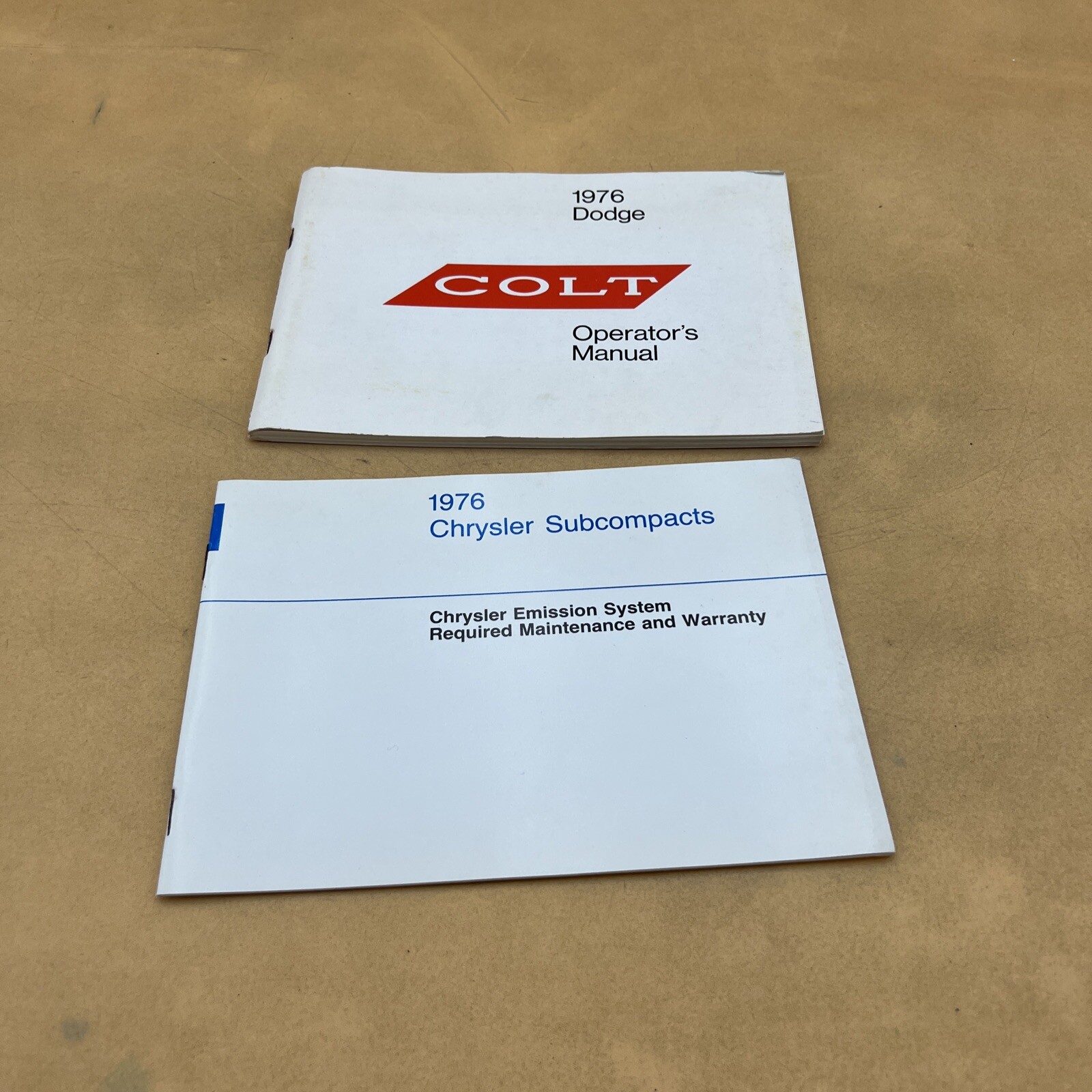 1976 DODGE COLT OPERATORS OWNERS GUIDE MANUAL WITH MAINTENANCE AND WARRANTY