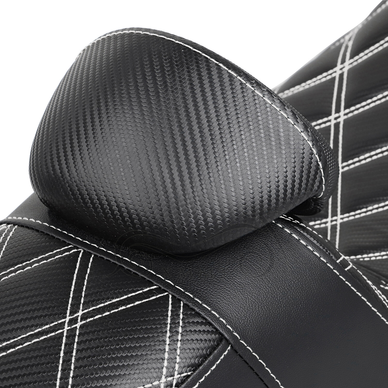 Extended Reach Rider Passenger Step Up Seat + Driver Backrest For Harley Touring