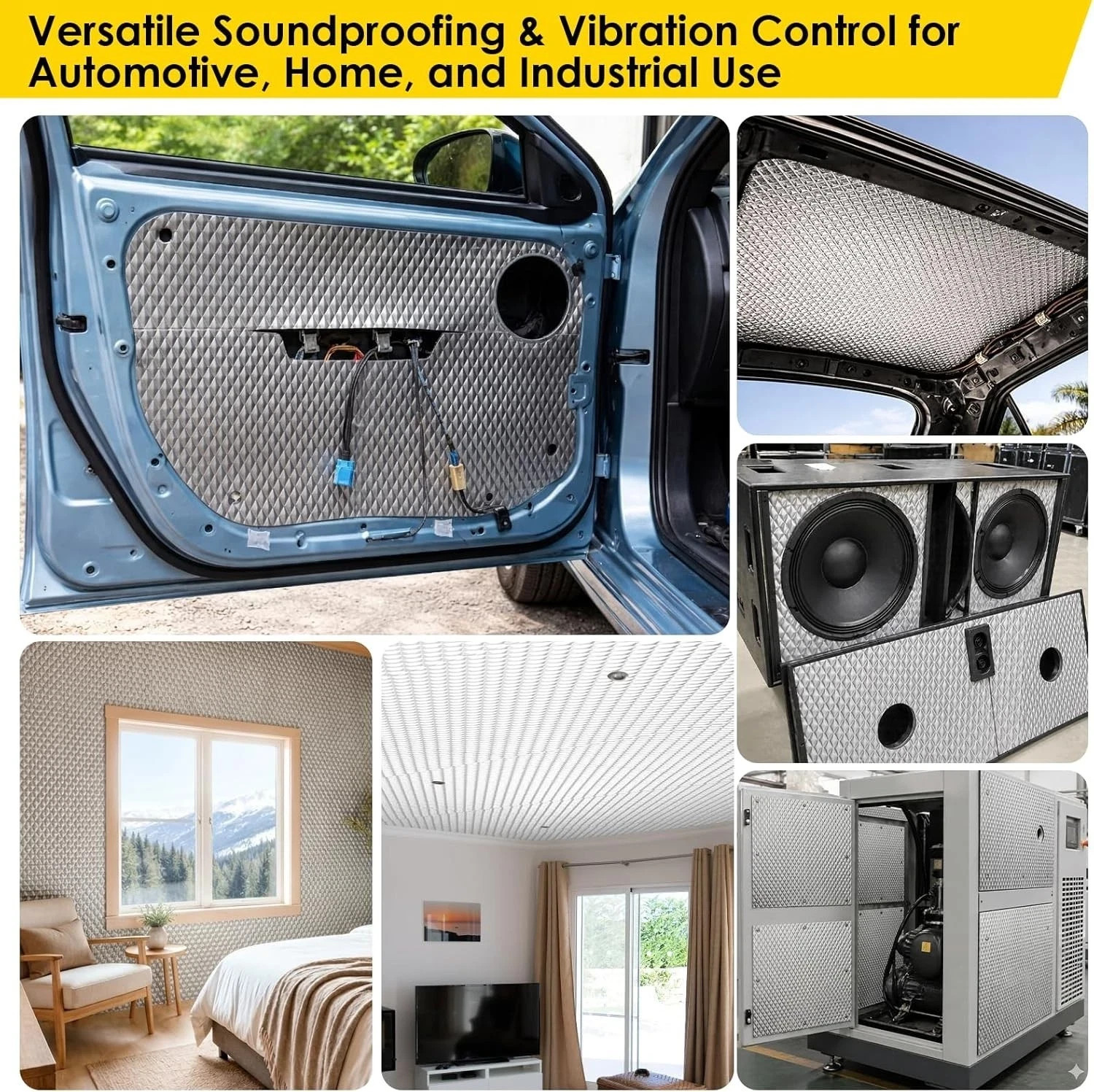 80 mil 10 sqft Car Sound Deadening Mat Butyl Automotive Sound Deadener Audio