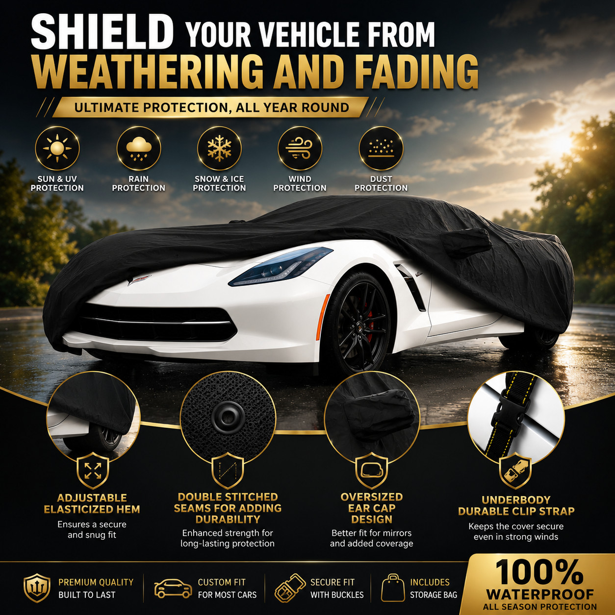 Custom Fit Waterproof Car Cover for 2005-2014 Subaru Tribeca Outdoor UV Protect