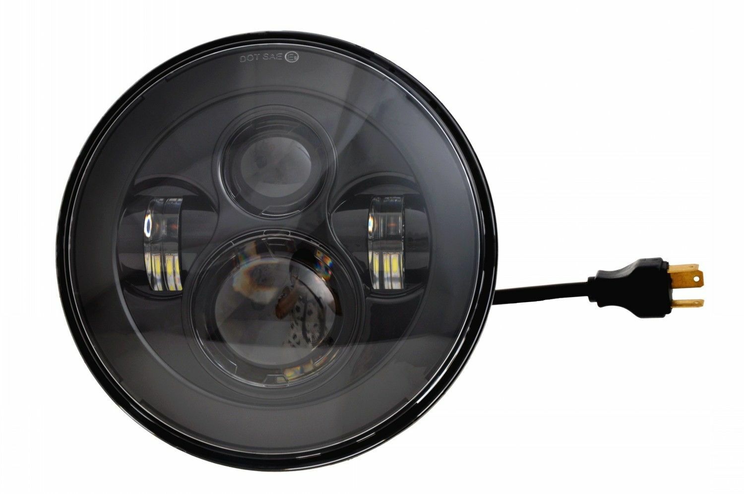 DOT 7″ inch Motorcycle Headlight Lamp Round LED Projector For Harley Cafe Racer