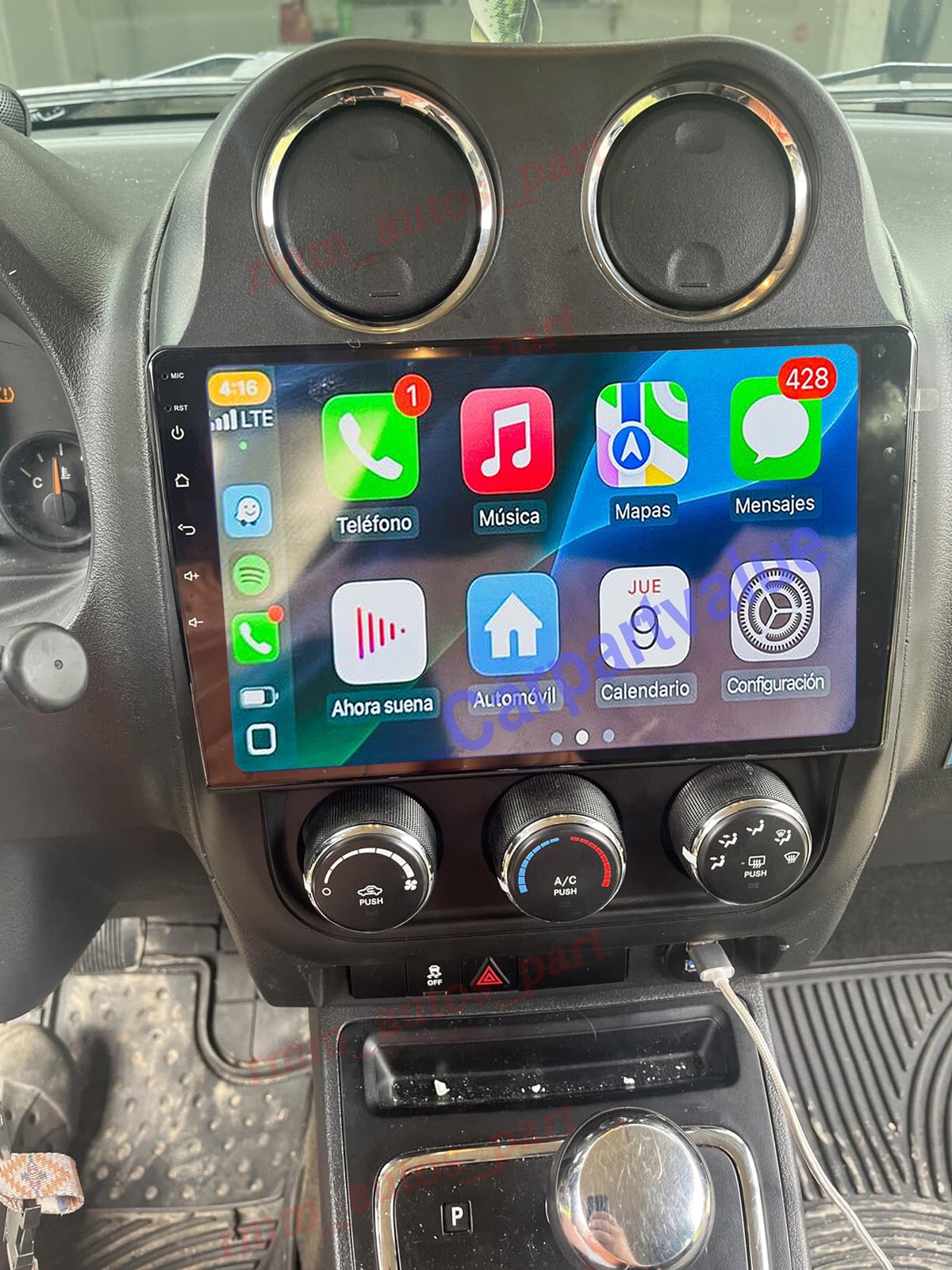 Carplay para Jeep Patriot Compass Android 14.0 coche estéreo Radio GPS 4+64G