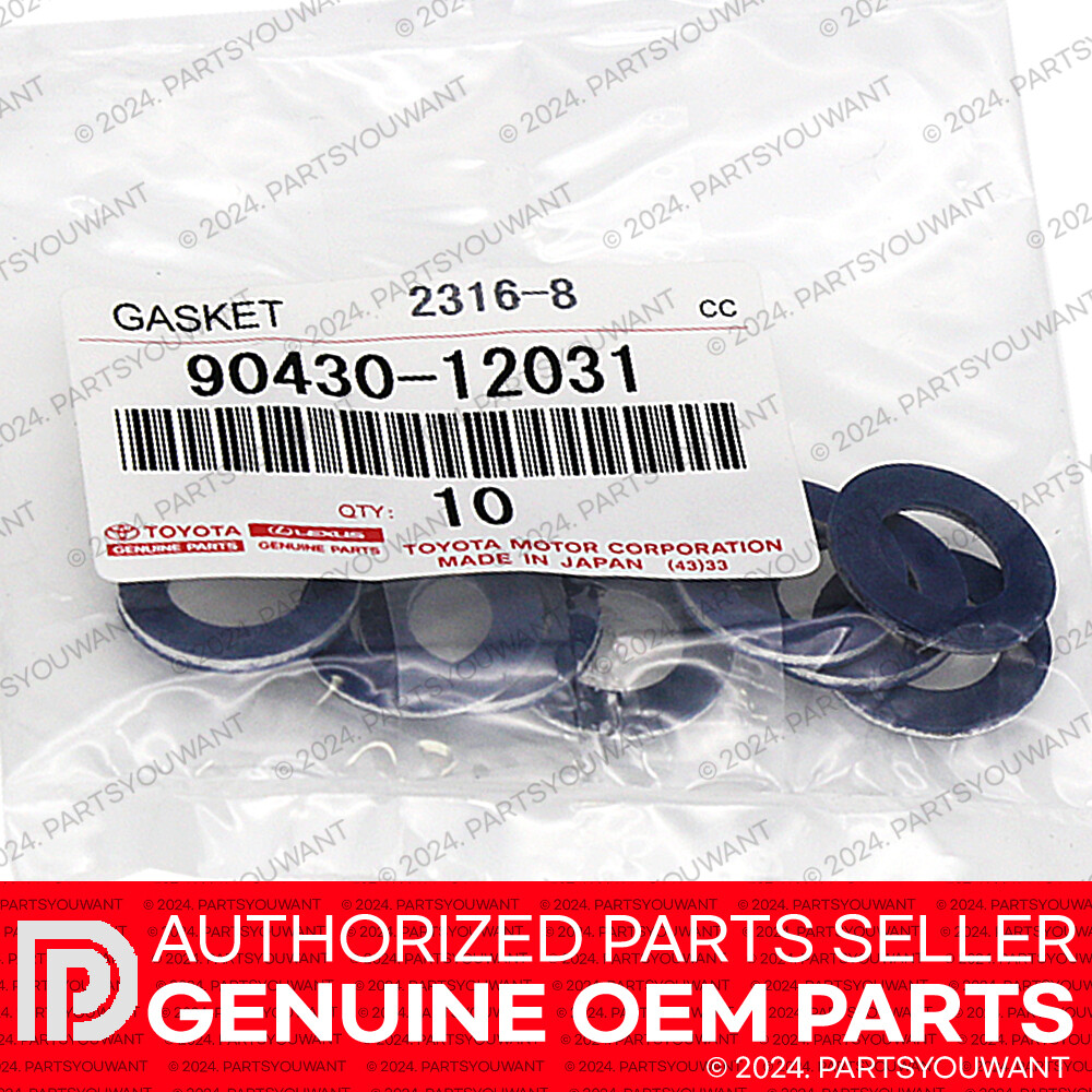 Genuine Toyota Lexus OEM Oil Drain Plug Washer Gasket 90430-12031 [ Set of 10 ]