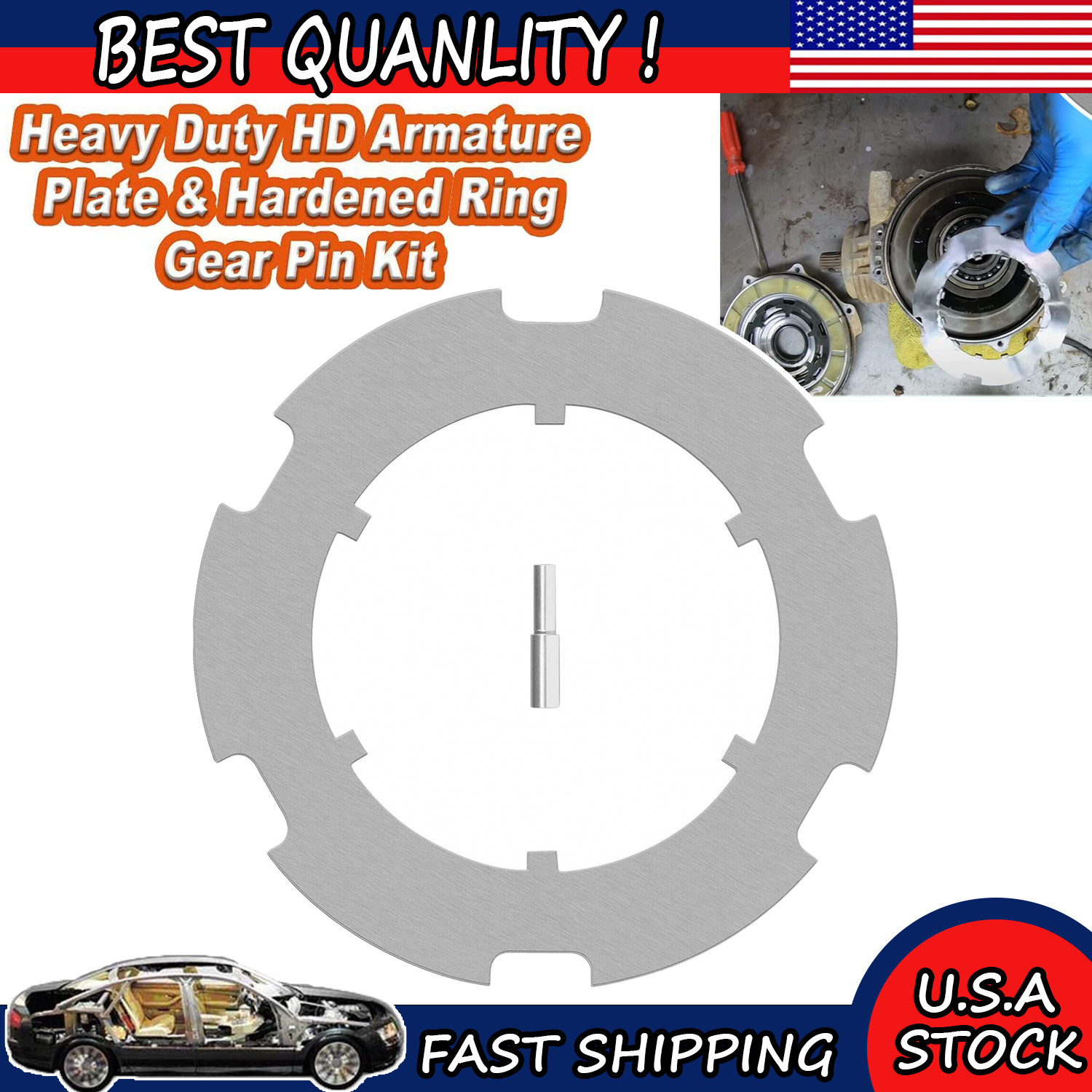 Armature Plate Ring Gear Pin for Polaris RZR 570 900 XP 1000 Turbo 2014-2019