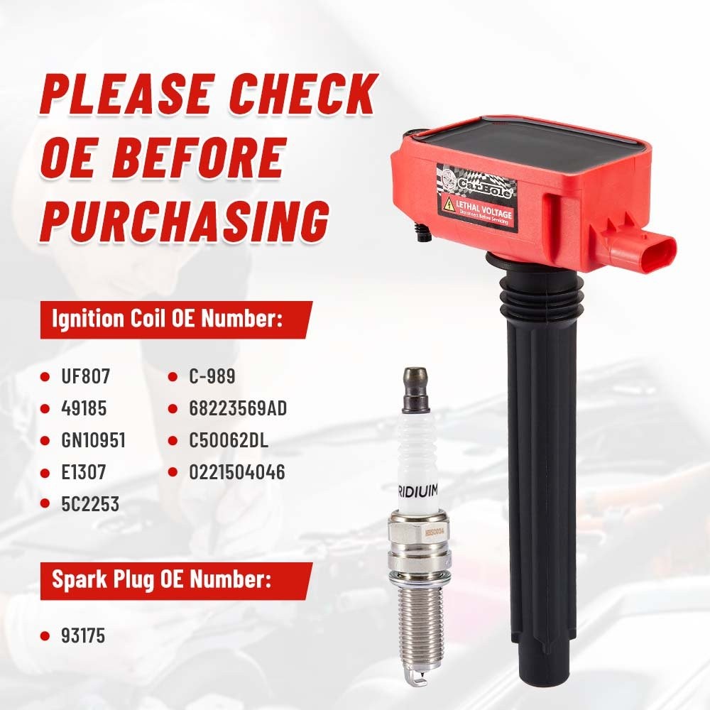 6 Pack Ignition Coil & Spark Plug For Dodge Chrysler Ram Jeep Wrangler 3.6L V6