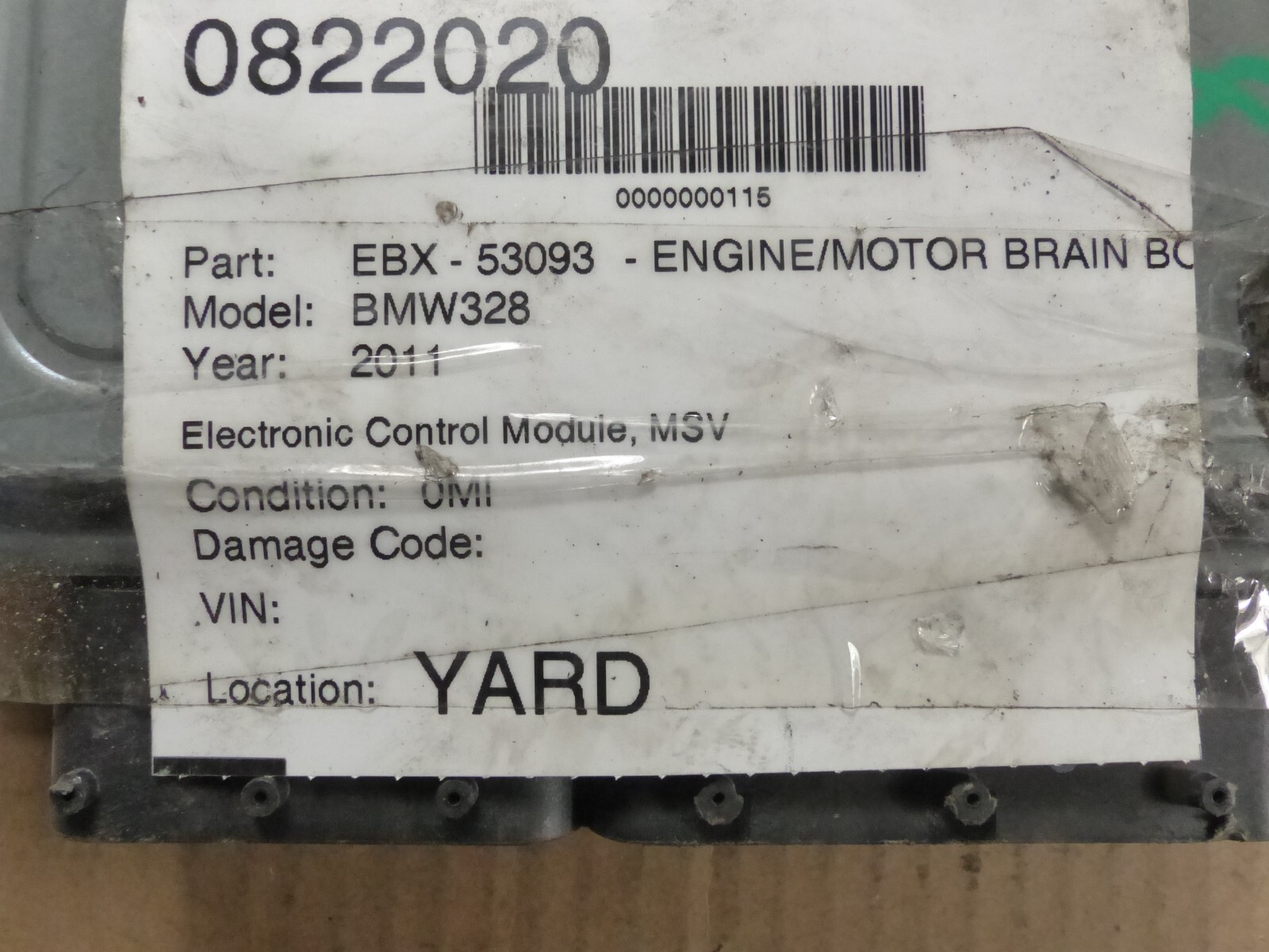 11-13 BMW 328I ECU ECM COMPUTER 7614362