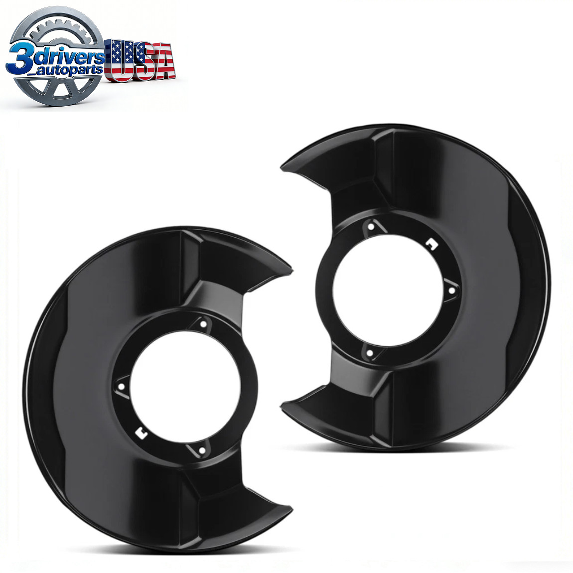 2pcs Front Left & Right Side Black Brake Dust Shield for Honda Civic 1993-2005