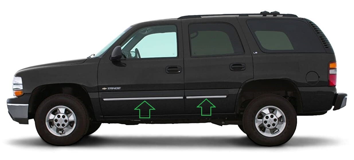 Chrome Door Side Belt Molding Moulding Body Trim for Chevy Tahoe 2000-2006