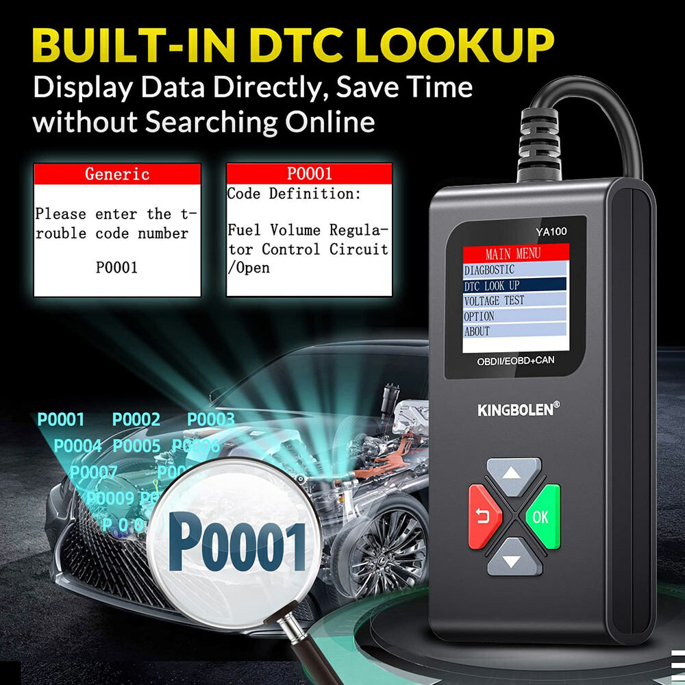 Car OBD2 Fault Code Reader OBD2 Car Tester Engine Scanner Diagnostic Reset Tool