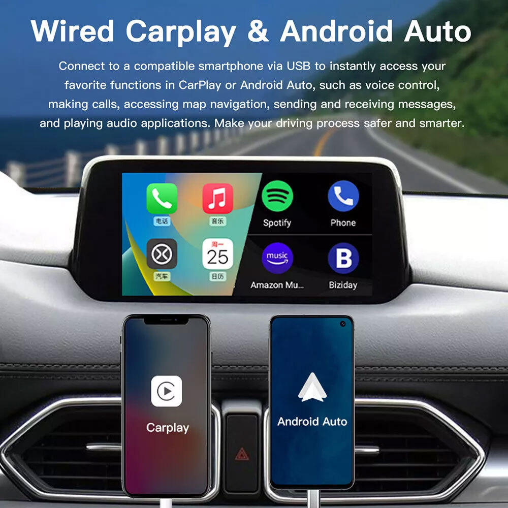 Wired Type-C CarPlay Android Auto Retrofit Kit TK78-66-9U0C For Mazda CX-3 MX-5
