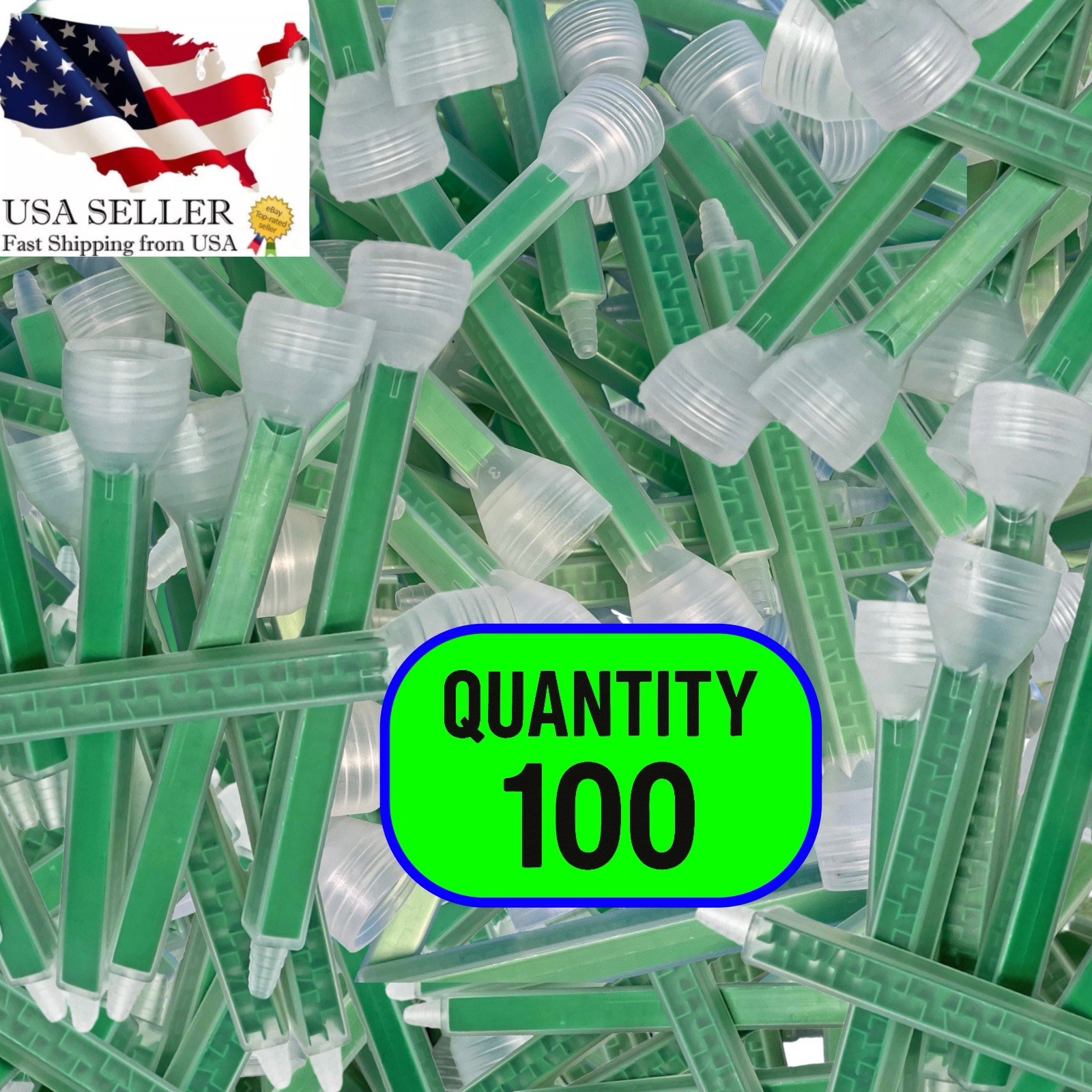 100 Pack Mixing Nozzle Adhesive Dispenser Plastic Static for 7oz 10oz Cartridges