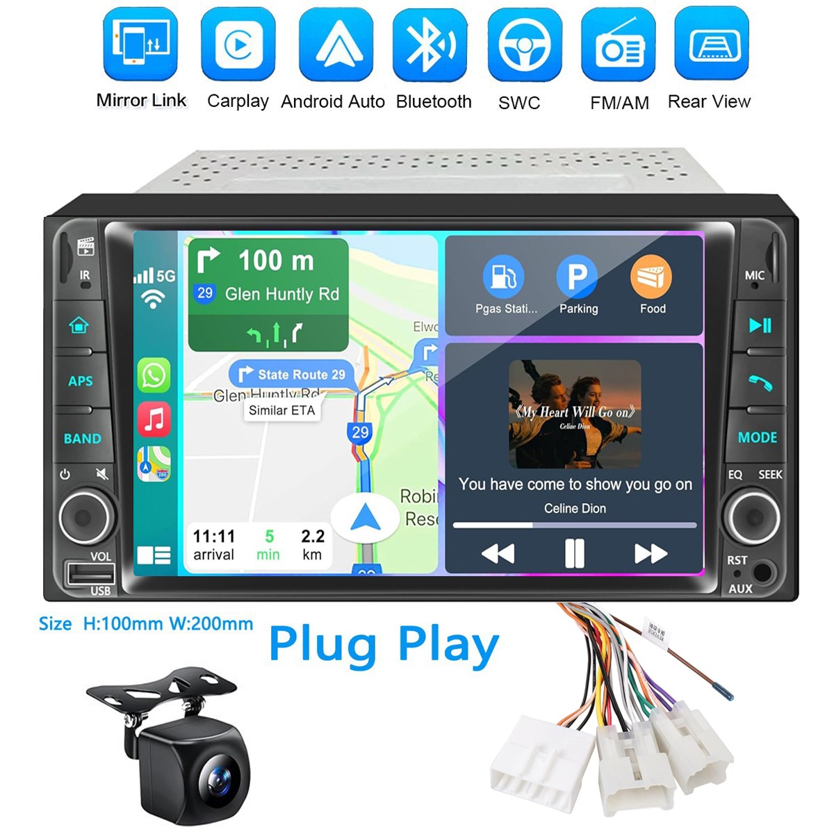 Plug Play Car Stereo Radio Carplay GPS For Toyota Scion xA xB tC xD iQ 2003-2016