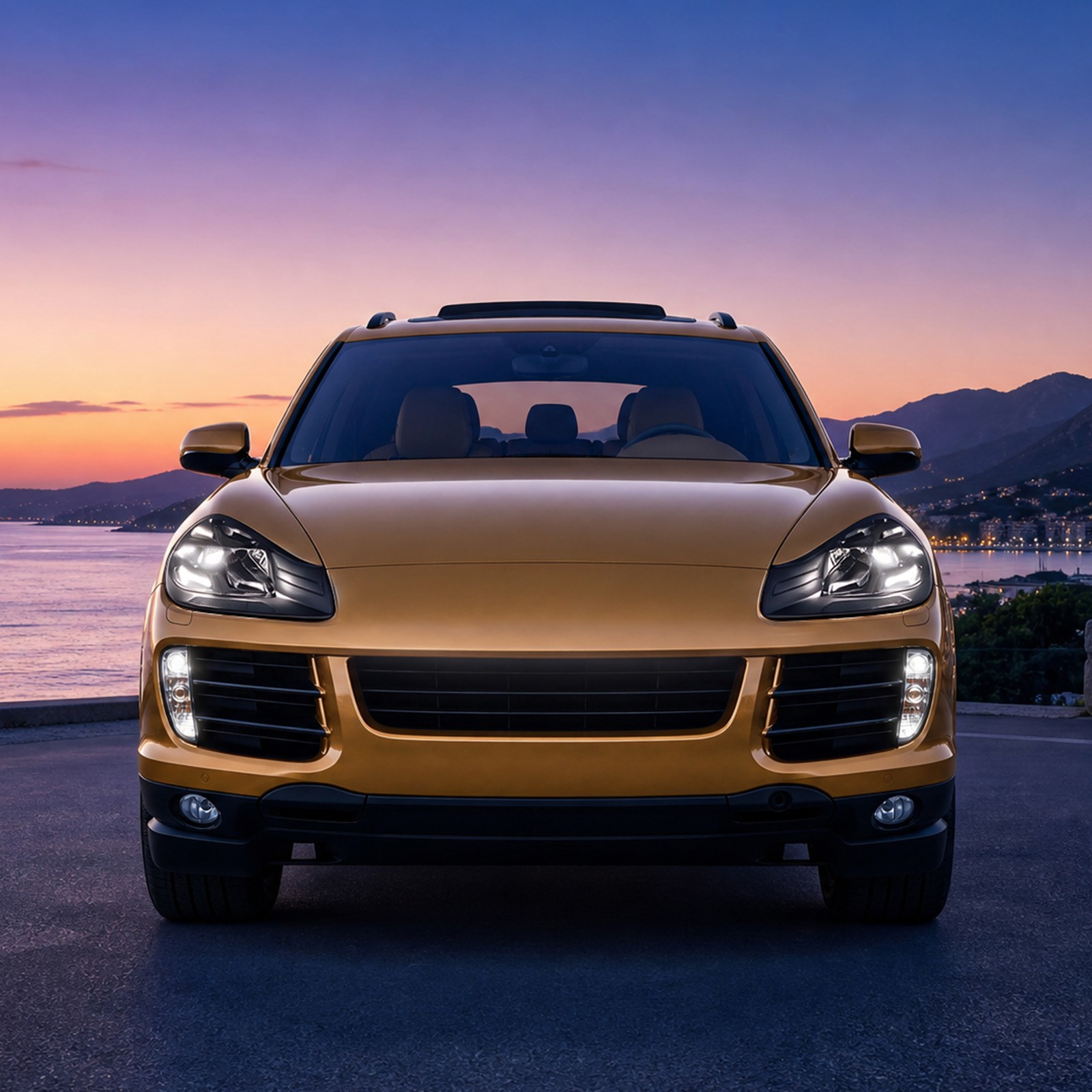 Pair 2023 Matrix LED Headlights Fit For 2007-2010 Porsche Cayenne 957 Upgrade