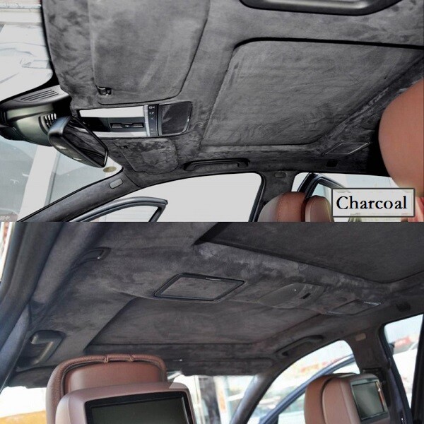 Headliner Fabric Suede Charcoal Replace For SUV Jeep Cherokee Liberty Wagoneer