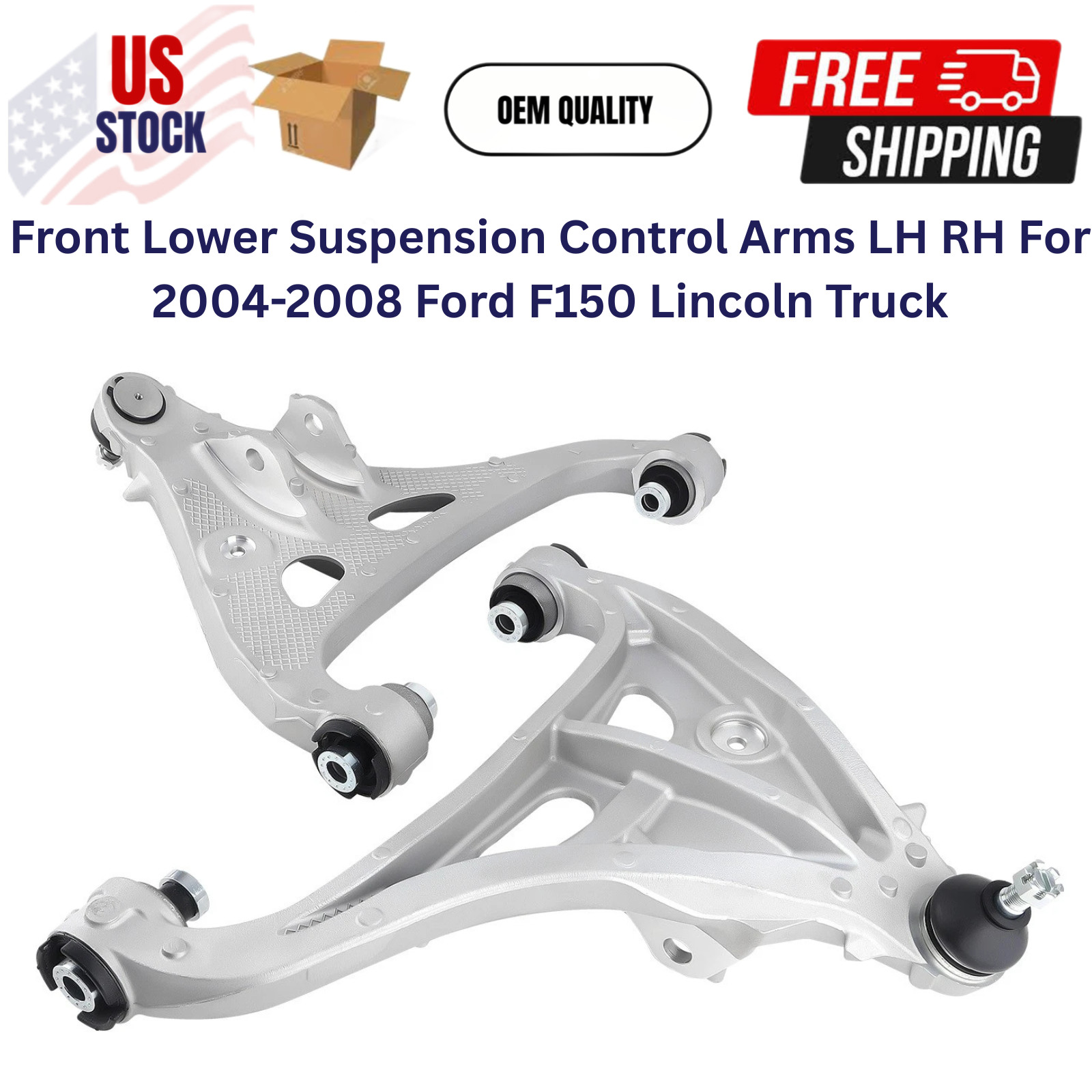 Front Lower Suspension Control Arms LH RH For 2004-2008 Ford F150 Lincoln Truck