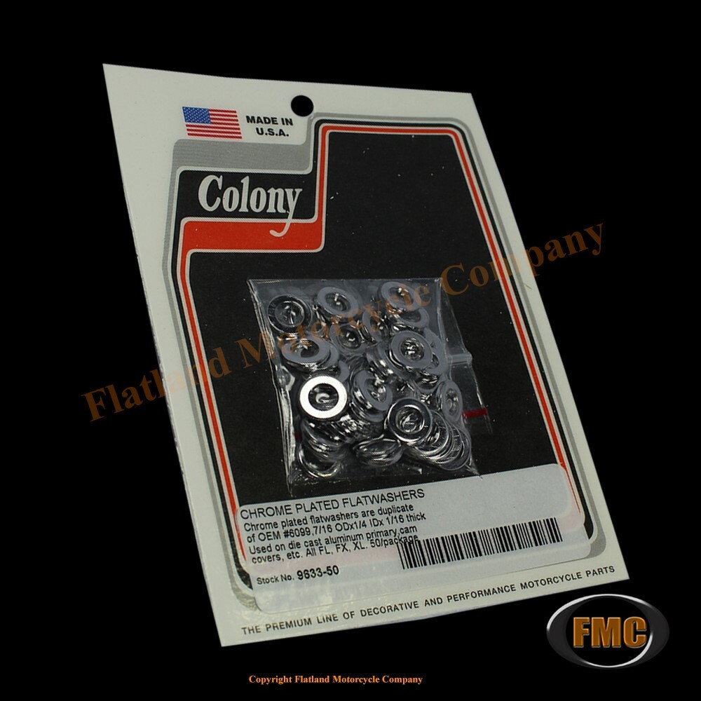 Colony 9633-50, Flat Washer, 1/4″, Chrome, OEM# 6099